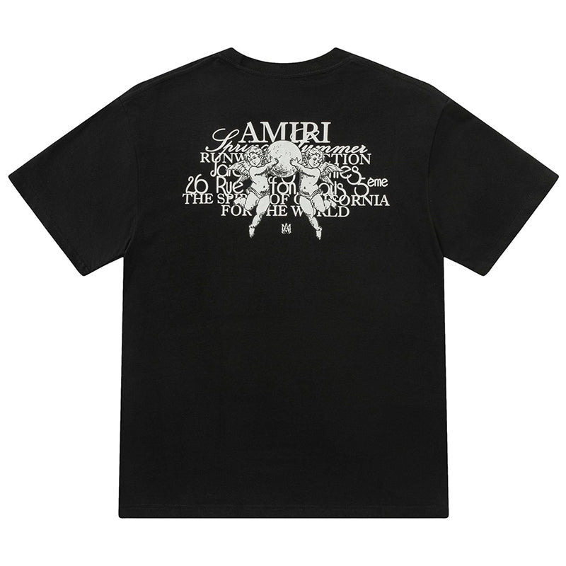 AMlRl Crew Neck Unisex Street Style Plain Cotton T-Shirt