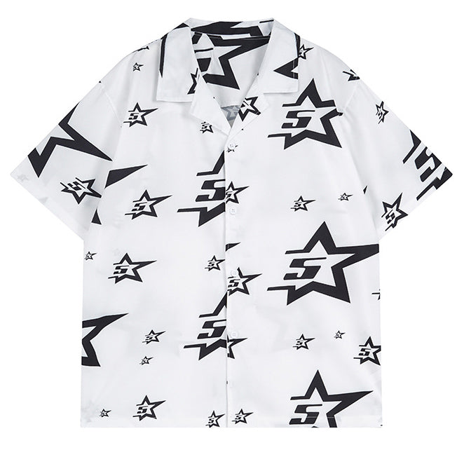 Sp5der Star Pattern Short-sleeved Shirt