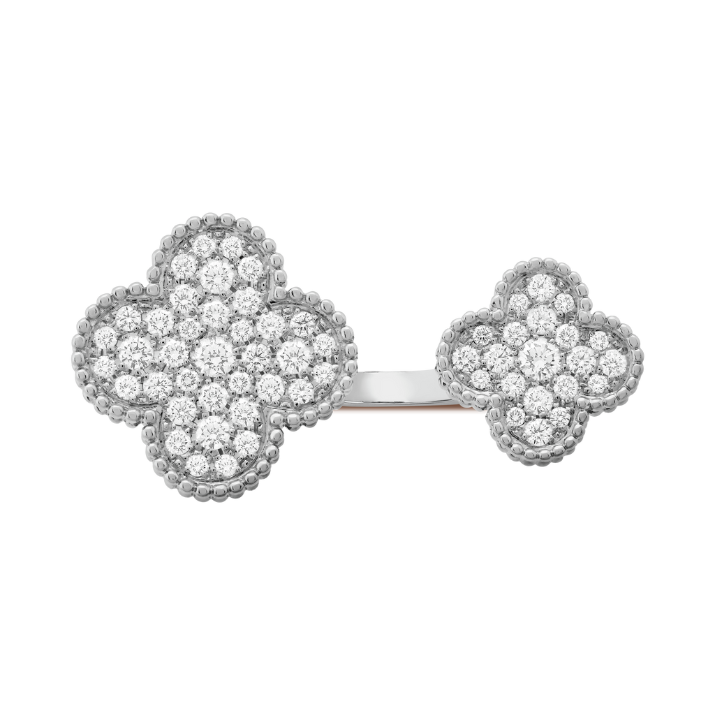 Van Cleef & Arpels Floral Clover Between The Finger Ring