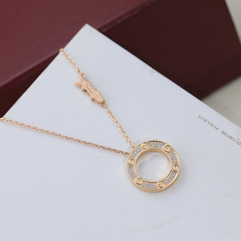 Cartier Love Paved Necklace