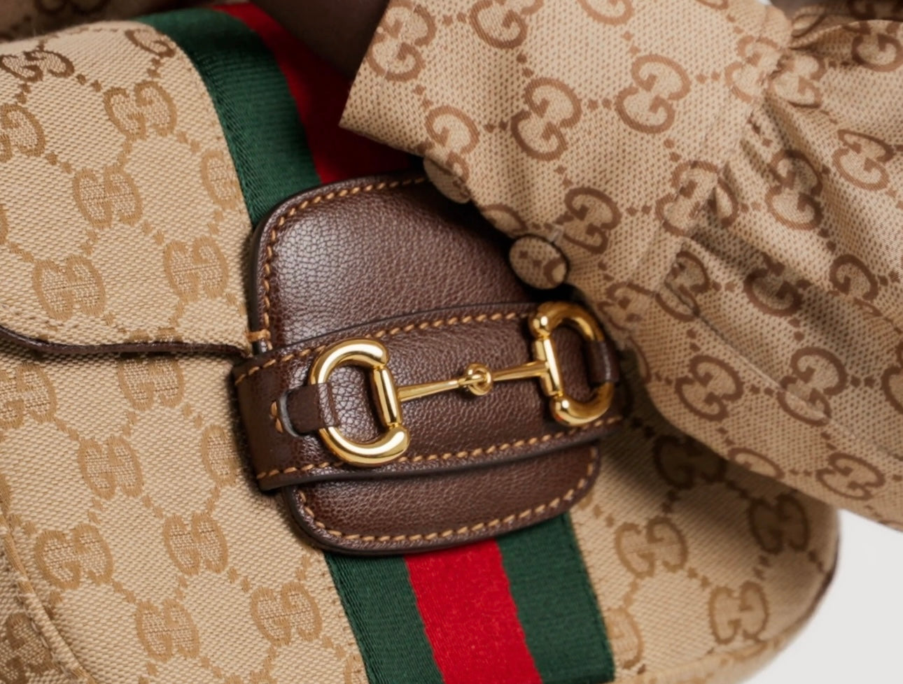 Gucci Horsebit 1955 Canvas Shoulder Bag – 866762